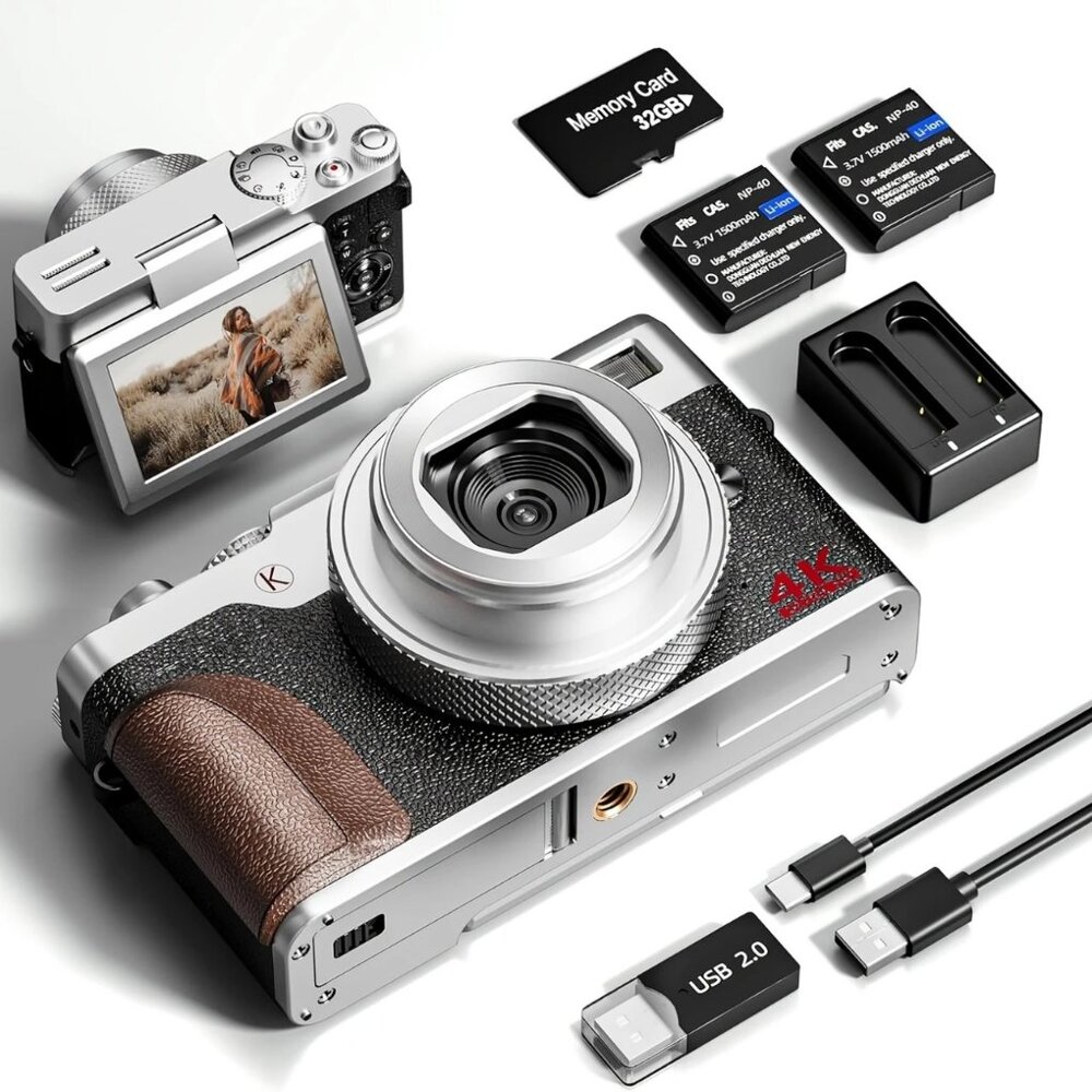 56MP Digital Cameras For Photography, 4K Autofocus Digital Cameras With 32GB
